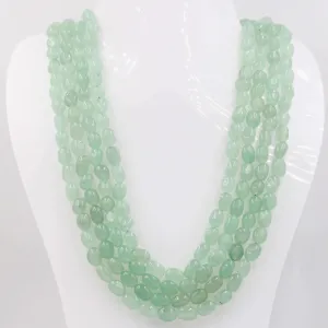 Aventurine Quartz Beaded Necklace Green Quartz Necklace Russian Quartz Sarafa Indian Necklace Layered Necklace Long Necklace SKU: 6143100