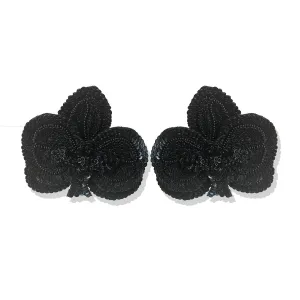 Black Orchid Earrings