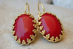 Coral Drop earrings