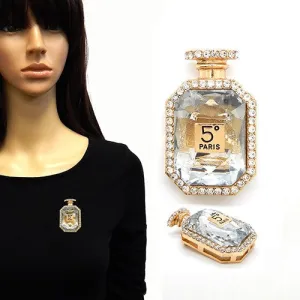 Importikaah Perfume Bottle Brooch: Elegant Fragrance Accessory