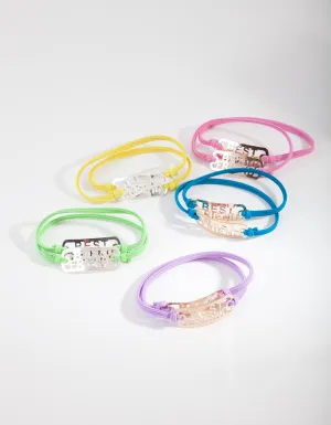 Kids Multi-Coloured Bracelet 8 Pack