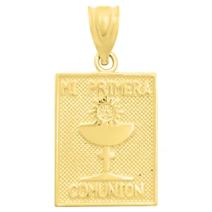 Mi Primera Comunion Spanish 10K Yellow Gold Pendant