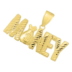 Money (Bag) DC 10K Yellow Gold Pendant