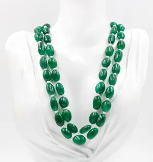 Natural Emerald Emerald w/ Cultured Pearl Necklace Indian Necklace Sarafa Necklace Gemstone w/ Pearl Necklace SKU 6142876