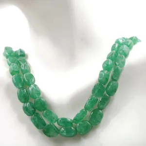 Natural Emerald Nugget Beaded Multi Strand Necklace SKU: 6142715