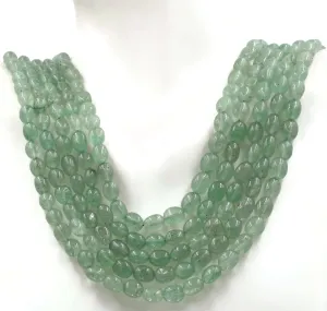 Natural Green Russian Emerald Aventurine Quartz Beaded Necklace Aventurine Quartz Gemstone Necklace SKU 6142676 6142675