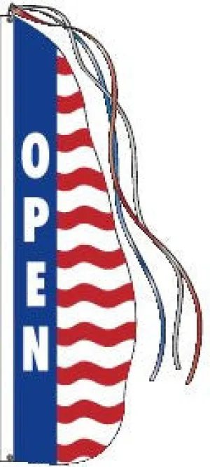 Open Swooper Feather Dance Banner Flag Sign (Complete Kit)